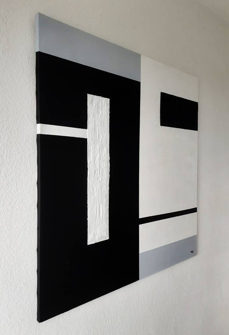 Original Geometric Abstract Abstract Painting by Heinz HEGO Goevert