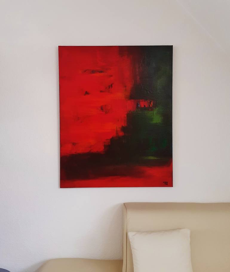 Original Informel Abstract Painting by Heinz HEGO Goevert