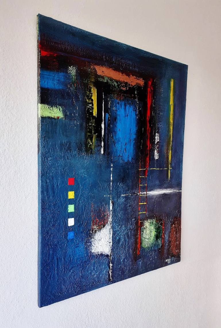 Original Matter Painting Haute Passe Abstract Painting by Heinz HEGO Goevert