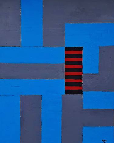 Original Minimalism Abstract Paintings by Heinz HEGO Goevert