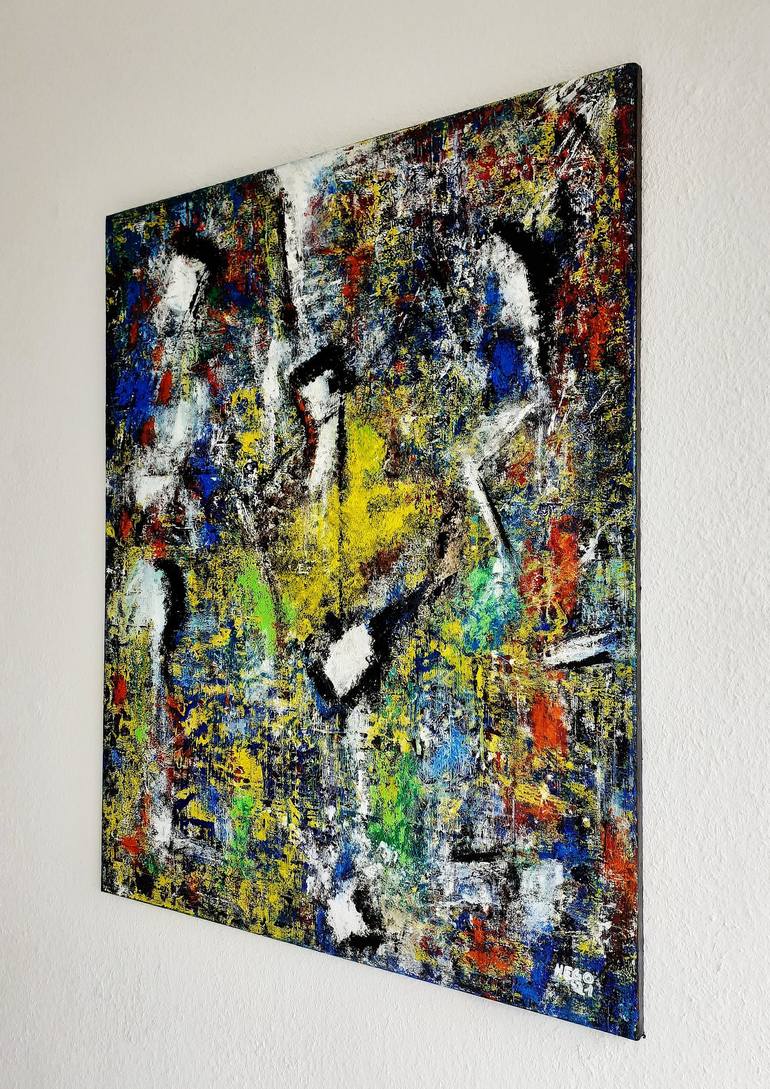 Original Action Painting Abstract Painting by Heinz HEGO Goevert