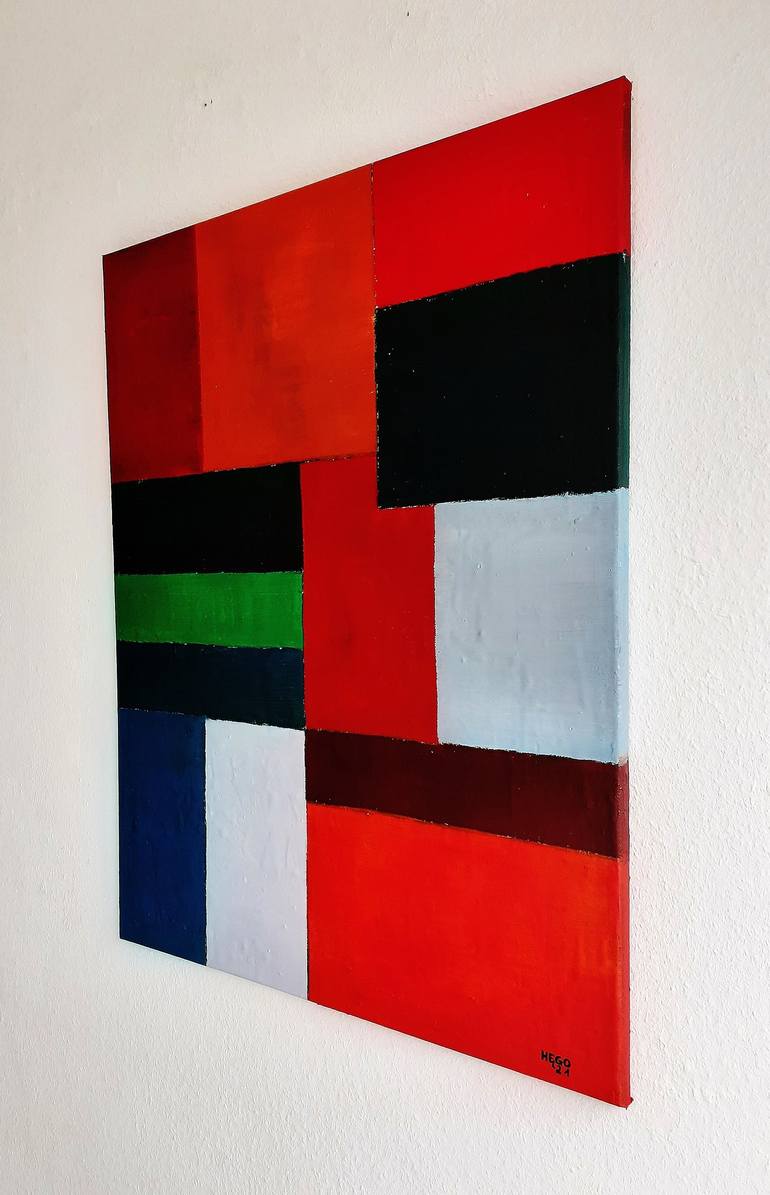 Original Color Field Painting Abstract Painting by Heinz HEGO Goevert