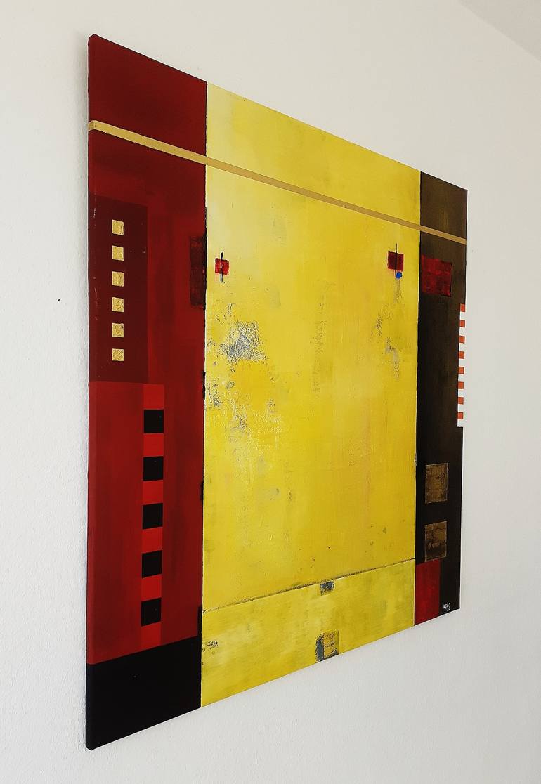 Original Informel Abstract Painting by Heinz HEGO Goevert