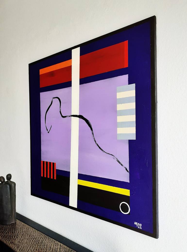 Original Colour Field Painting Abstract Painting by Heinz HEGO Goevert