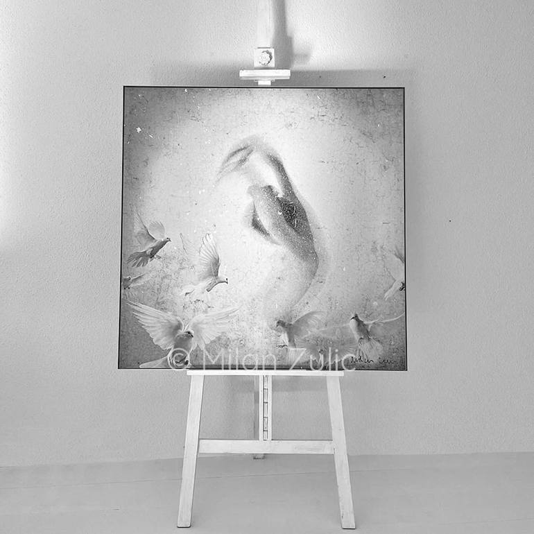 Original Abstract Expressionism Animal Mixed Media by Milan Zulic