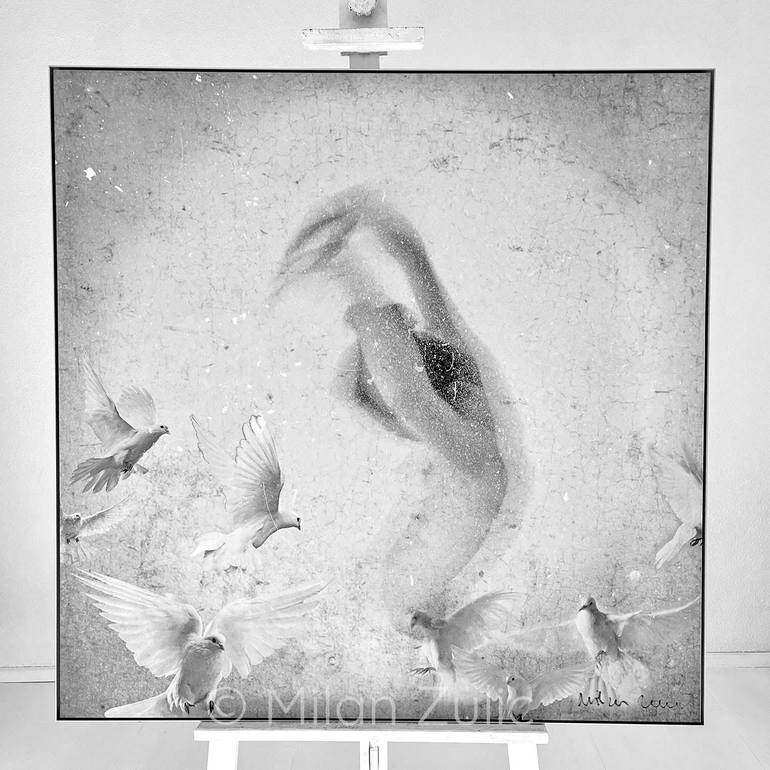 Original Abstract Expressionism Animal Mixed Media by Milan Zulic