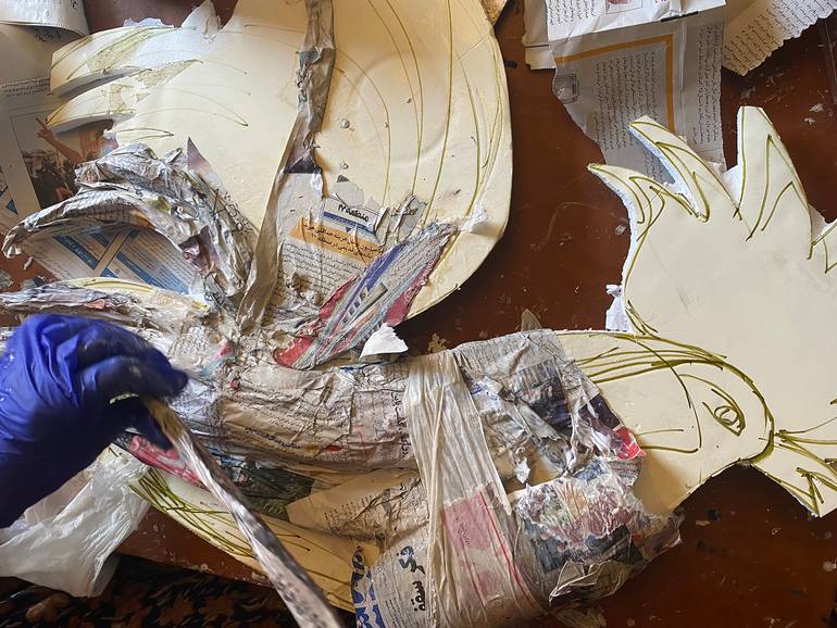 Original Art Deco Animal Sculpture by Ronak Moshiri