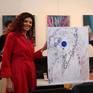 Ronak Moshiri with painting