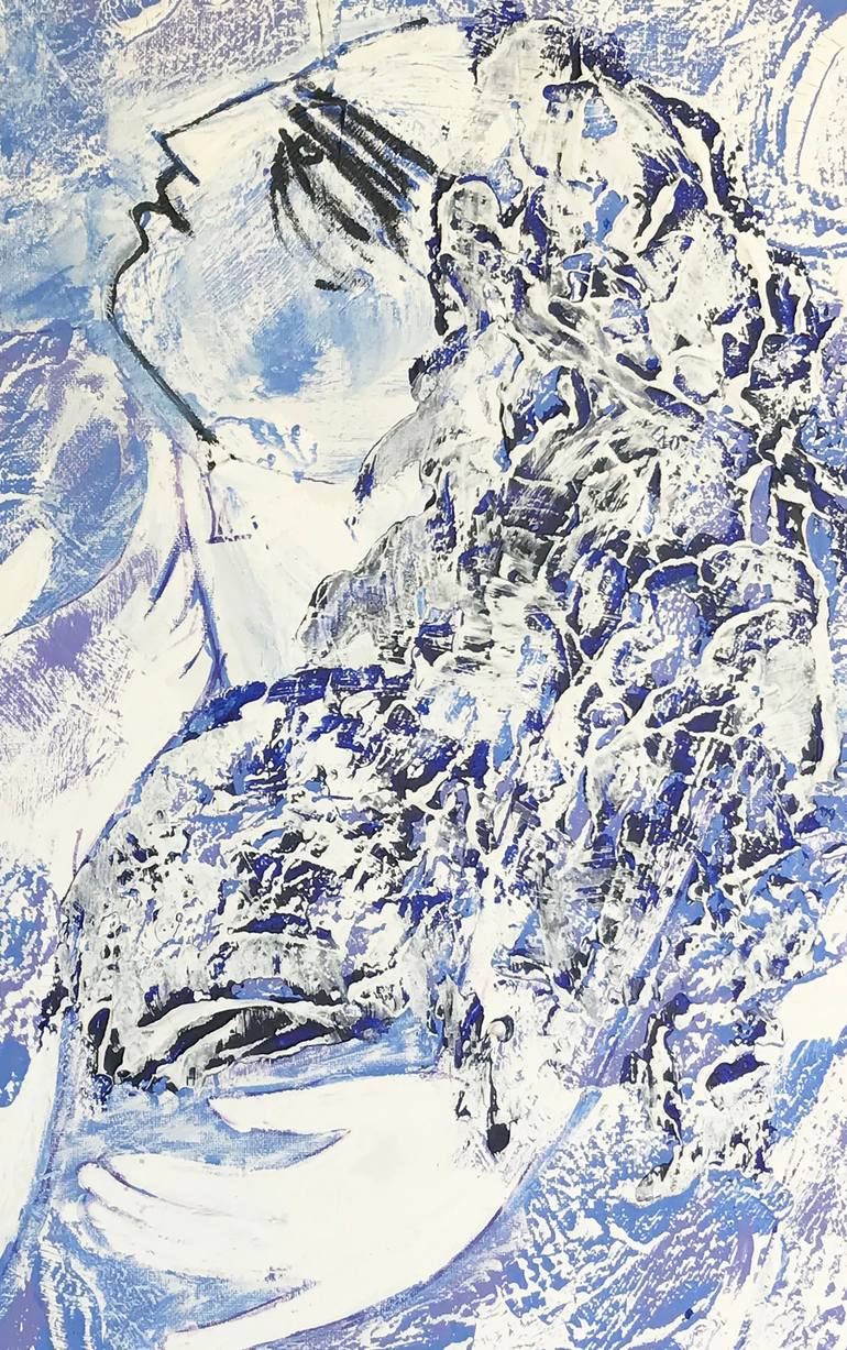 Original Expressionism Women Painting by Ronak Moshiri