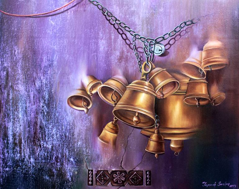 Original Other Painting by Tapash Sarkar | Realism Art on Canvas | Bells, Size- 20'' x 24'', Oil On Canvas, Price- 80,000