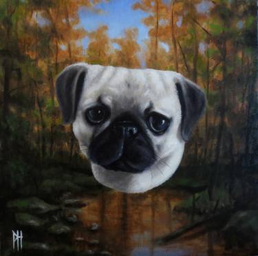 Landscape with pug thumb