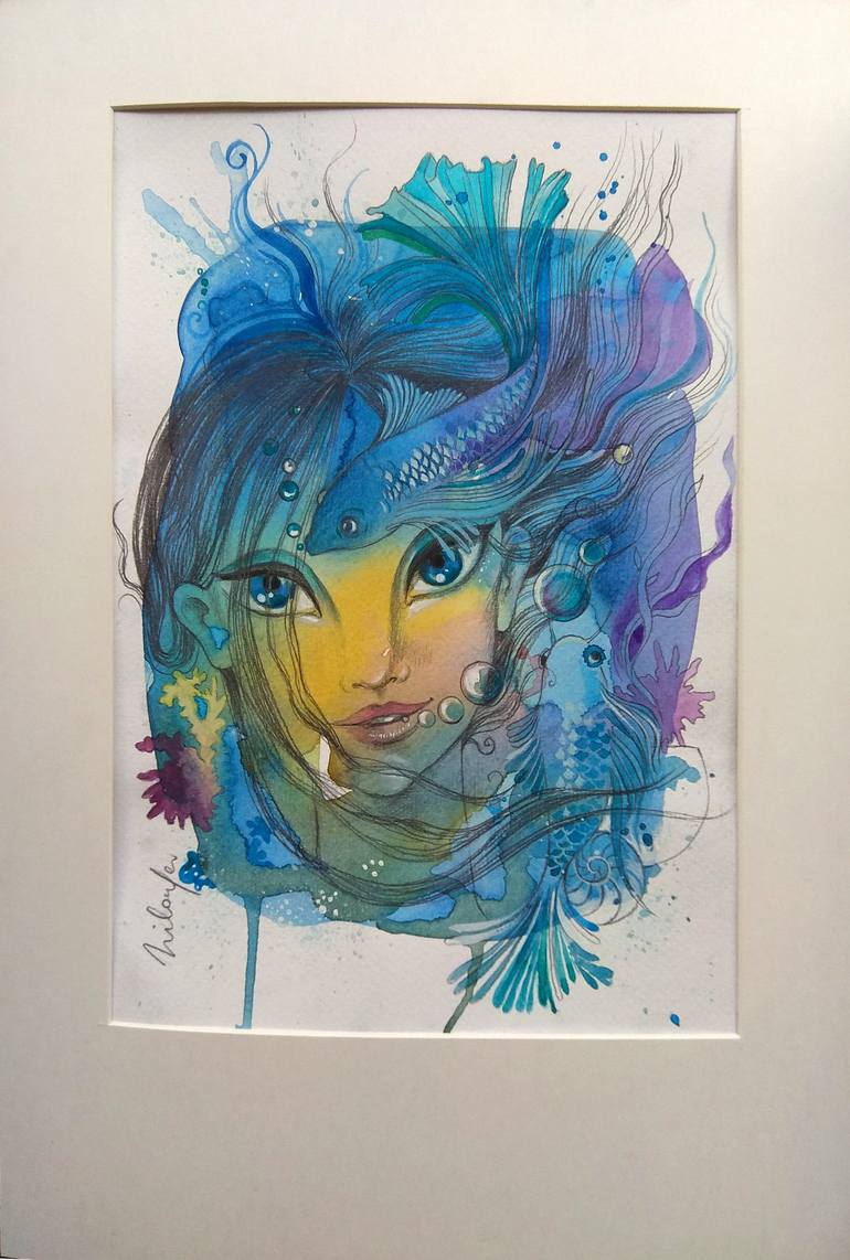 Original Abstract Fantasy Painting by Niloufer Wadia