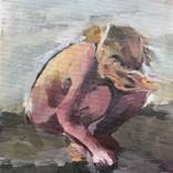 scene at the beach by jacqueline hoebers