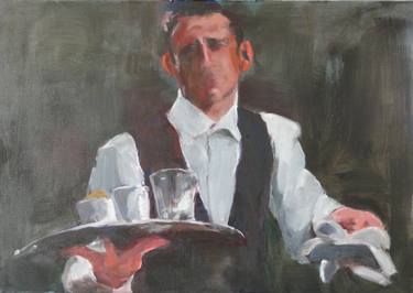 Original Expressionism Men Paintings by jacqueline hoebers