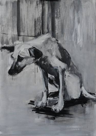 Print of Expressionism Dogs Paintings by jacqueline hoebers