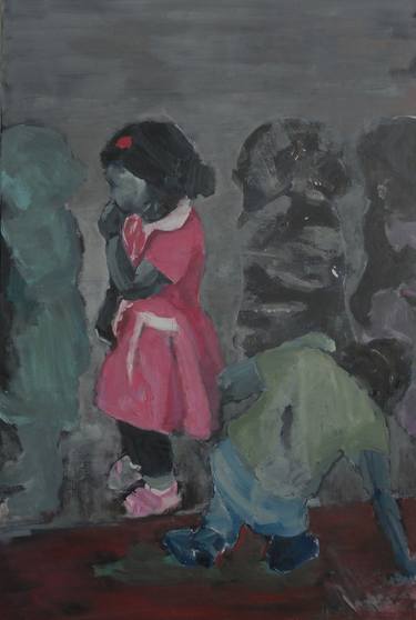 Original Figurative Children Paintings by jacqueline hoebers