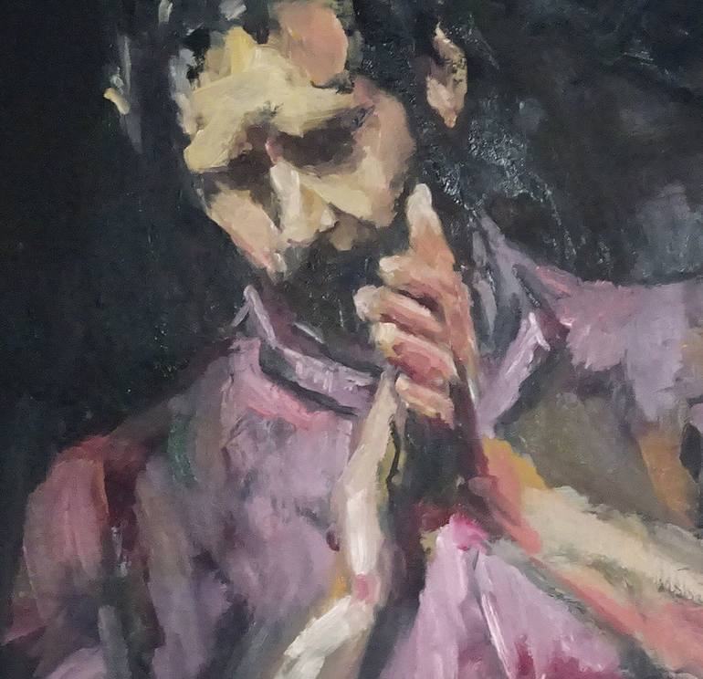 Original Expressionism Men Painting by jacqueline hoebers