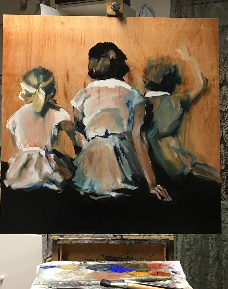 Original Figurative Women Painting by jacqueline hoebers