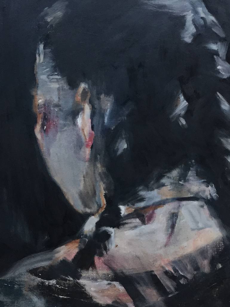 Original Impressionism Women Painting by Jacqueline Hoebers