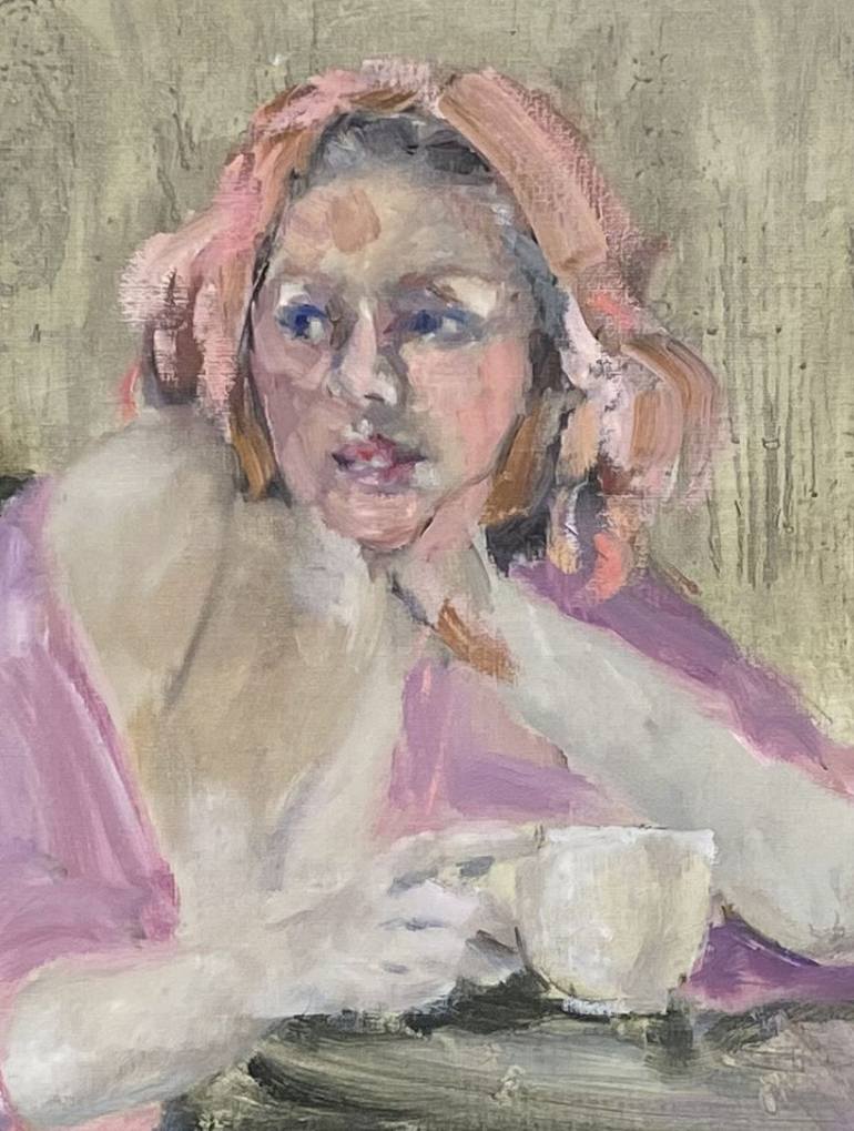 Original Impressionism Women Painting by jacqueline hoebers