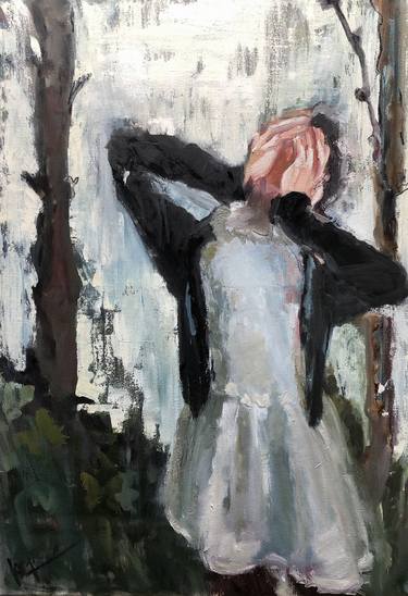 Original Expressionism Women Paintings by jacqueline hoebers