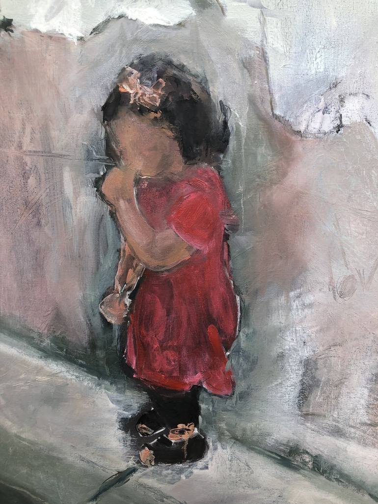 Original Figurative Children Painting by jacqueline hoebers