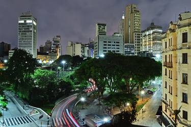 Sao Paulo by Night - Iconic viaduct and buildings thumb