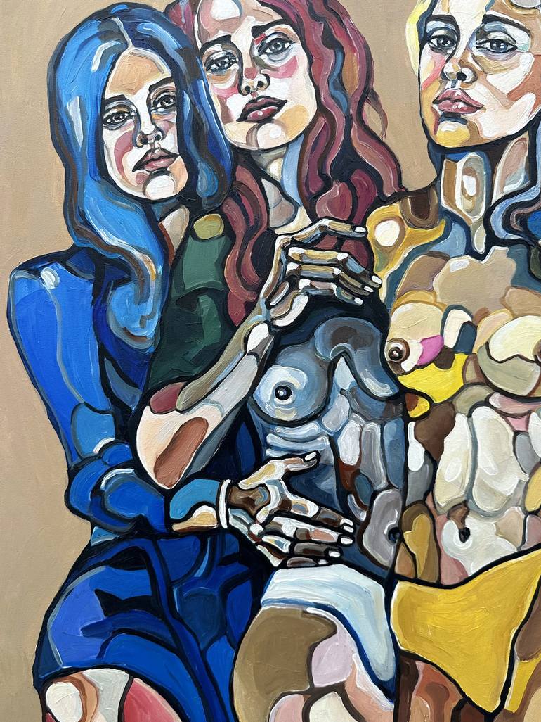 Original Abstract Expressionism Women Painting by Noemi Safir