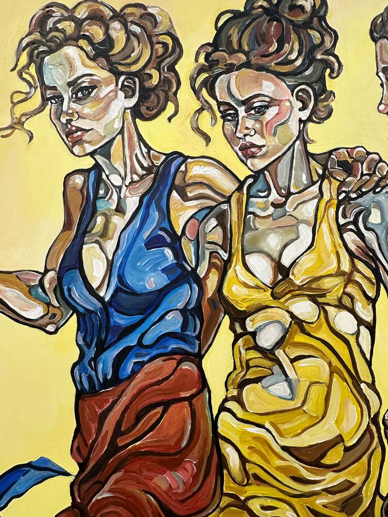 Original Abstract Expressionism Women Painting by Noemi Safir