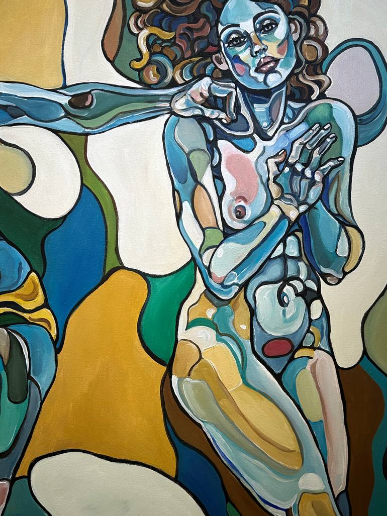 Original Abstract Expressionism Women Painting by Noemi Safir