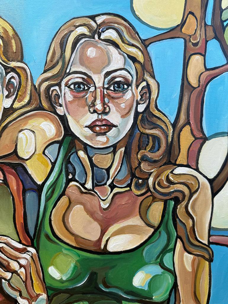 Original Abstract Expressionism Women Painting by Noemi Safir