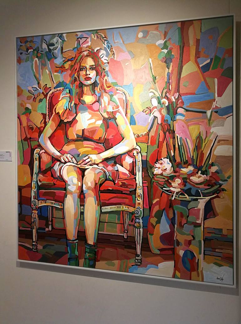 Original Abstract Expressionism Women Painting by Noemi Safir