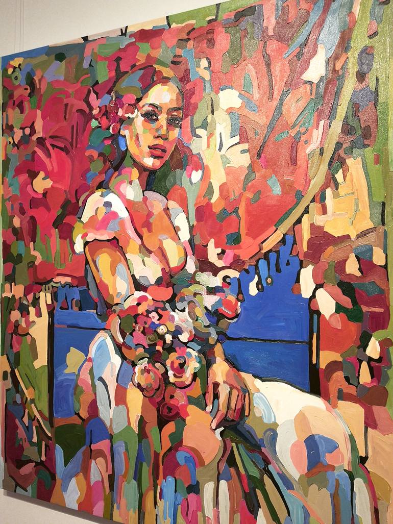 Original Abstract Expressionism Women Painting by Noemi Safir
