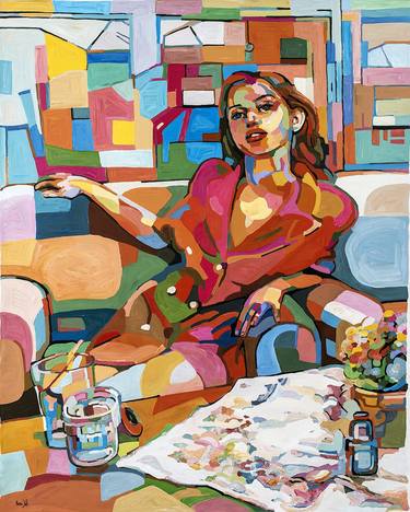 Original Abstract Expressionism Women Paintings by Noemi Safir