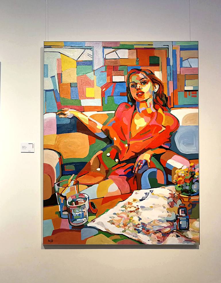 Original Abstract Women Painting by Noemi Safir