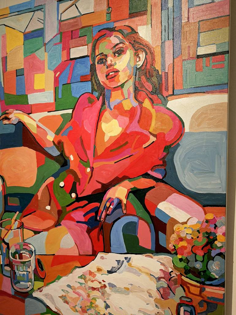 Original Abstract Women Painting by Noemi Safir