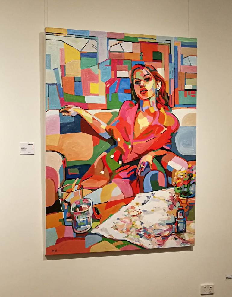 Original Abstract Women Painting by Noemi Safir