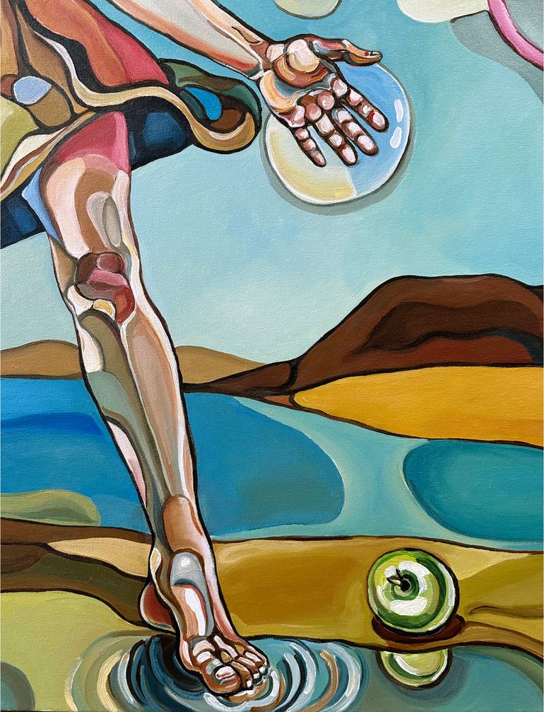 Original Abstract Expressionism Women Painting by Noemi Safir