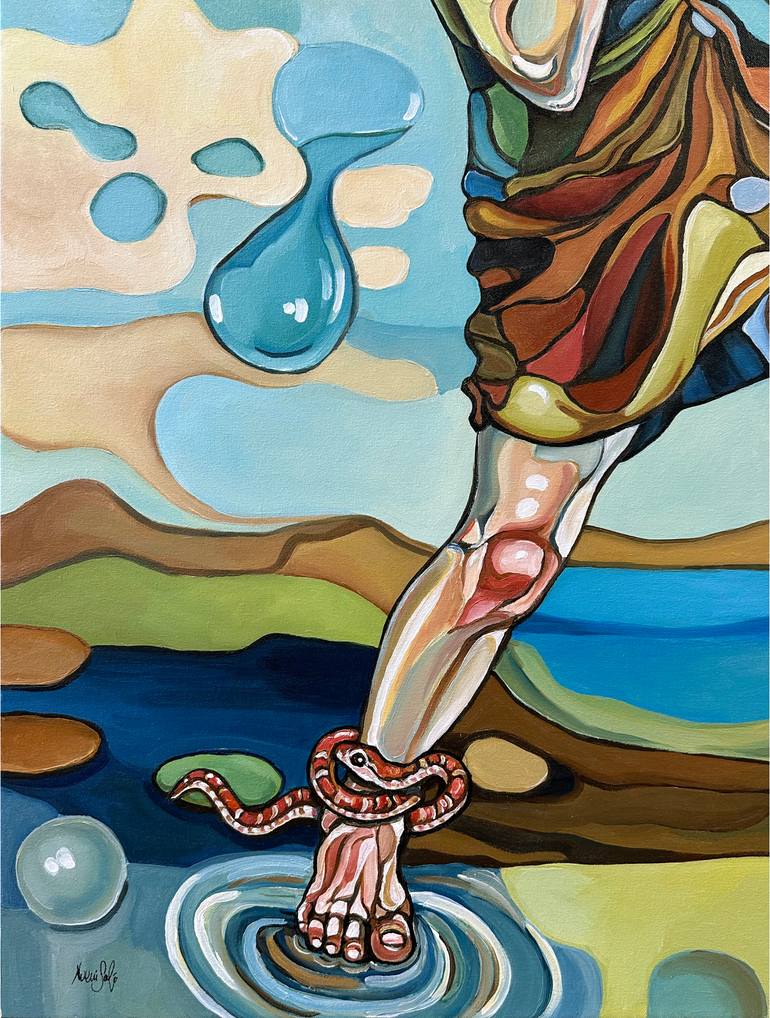 Original Abstract Expressionism Women Painting by Noemi Safir