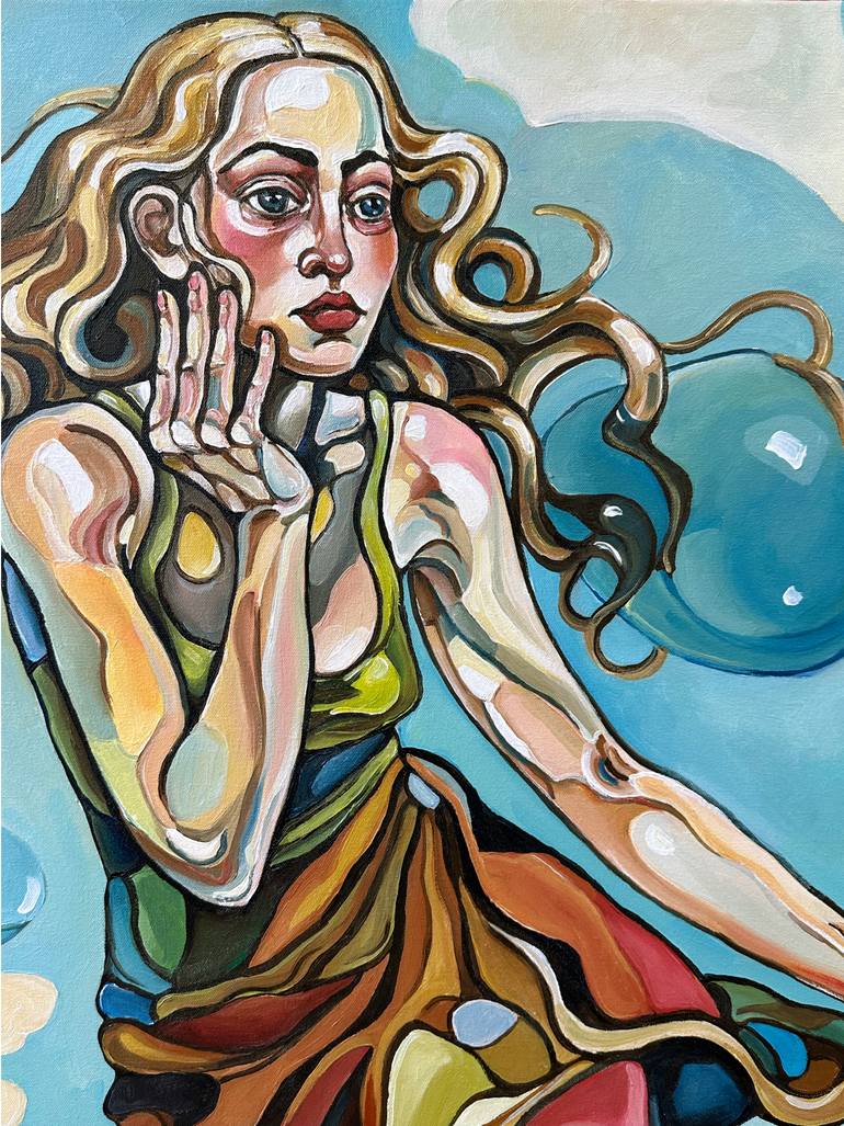 Original Abstract Expressionism Women Painting by Noemi Safir