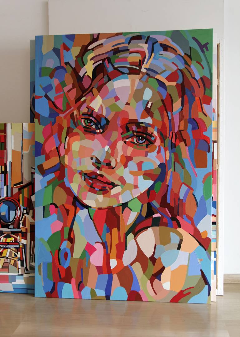 Original Abstract Expressionism People Painting by Noemi Safir