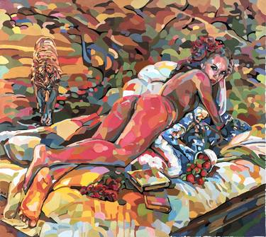 Original Abstract Expressionism Nude Paintings by Noemi Safir
