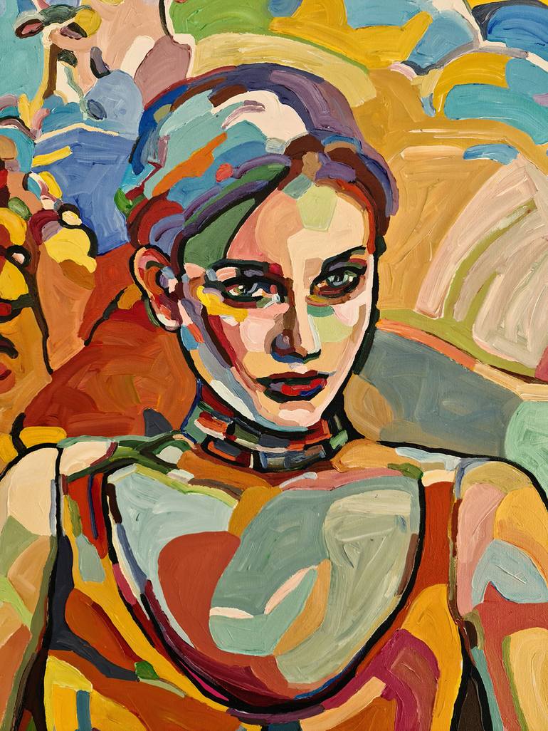 Original Abstract Expressionism Women Painting by Noemi Safir