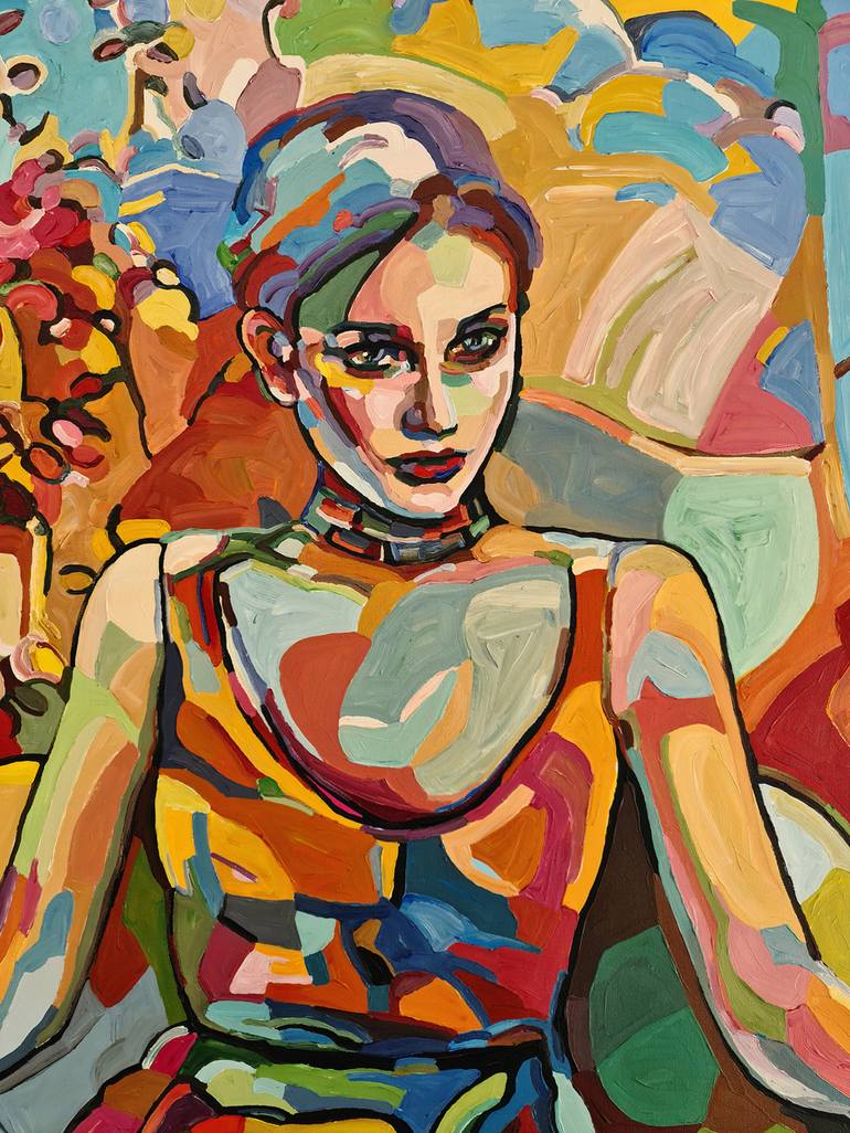 Original Abstract Expressionism Women Painting by Noemi Safir