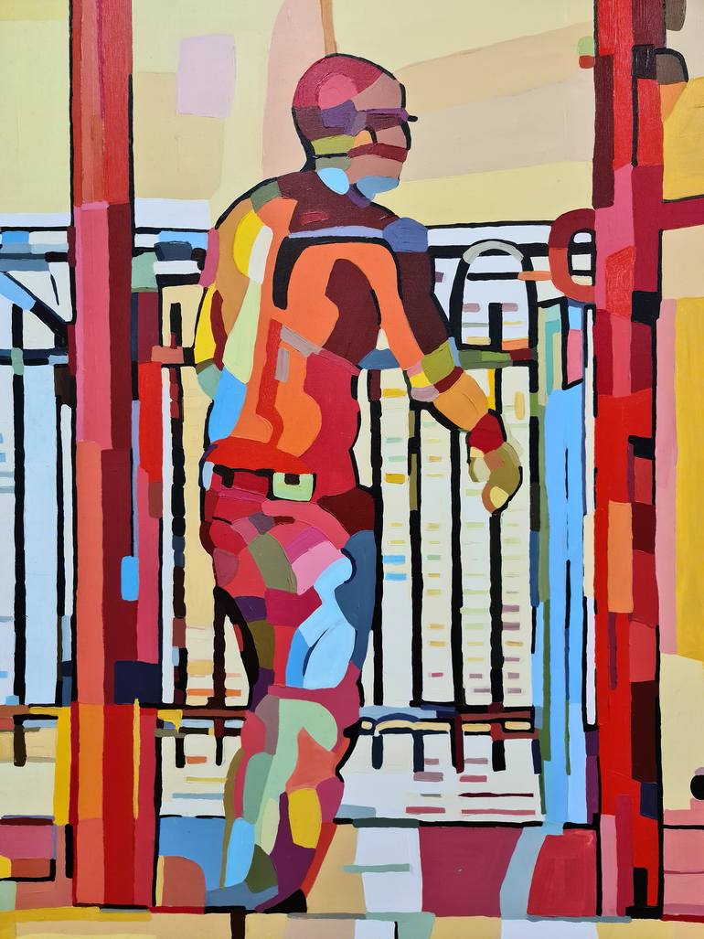 Original Abstract Expressionism People Painting by Noemi Safir