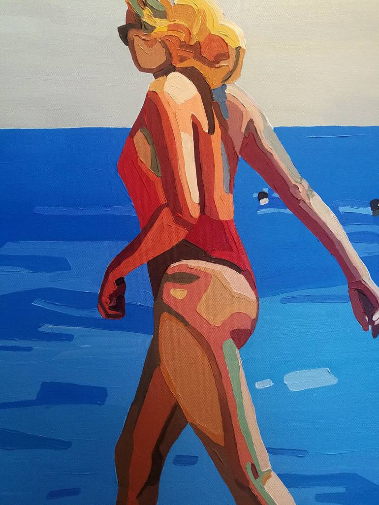 Original Abstract Beach Painting by Noemi Safir