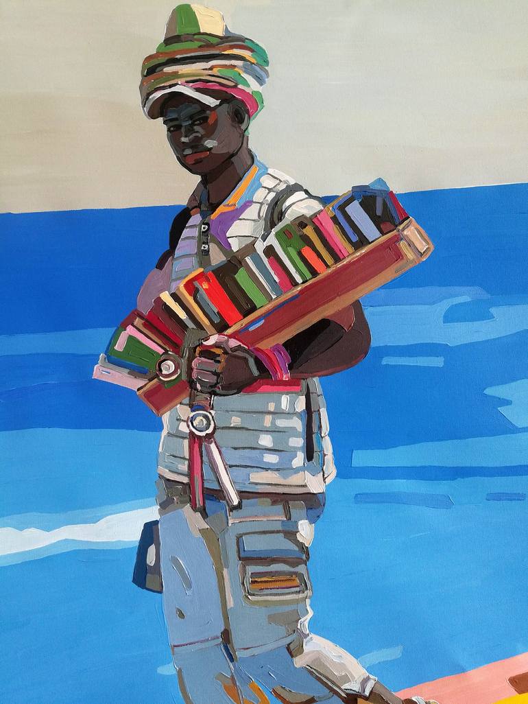 Original Abstract Beach Painting by Noemi Safir