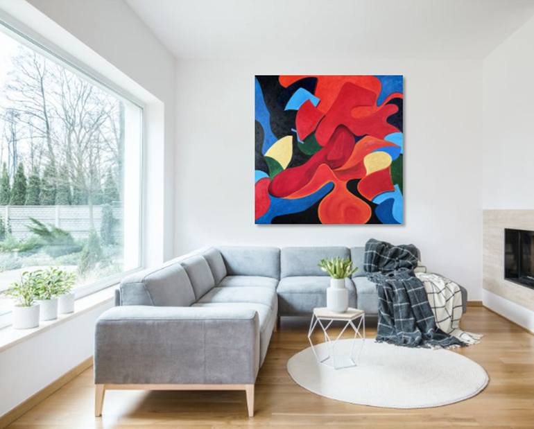 Original Abstract Expressionism Abstract Painting by Julius Babilonia