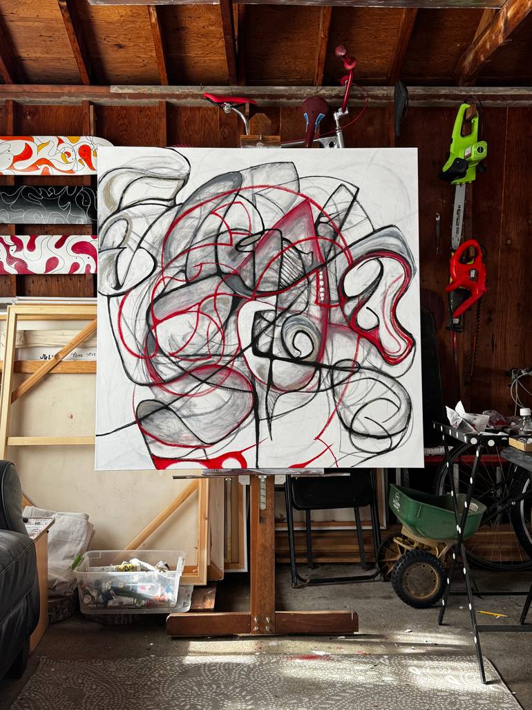 Original Abstract Expressionism Abstract Painting by Julius Babilonia