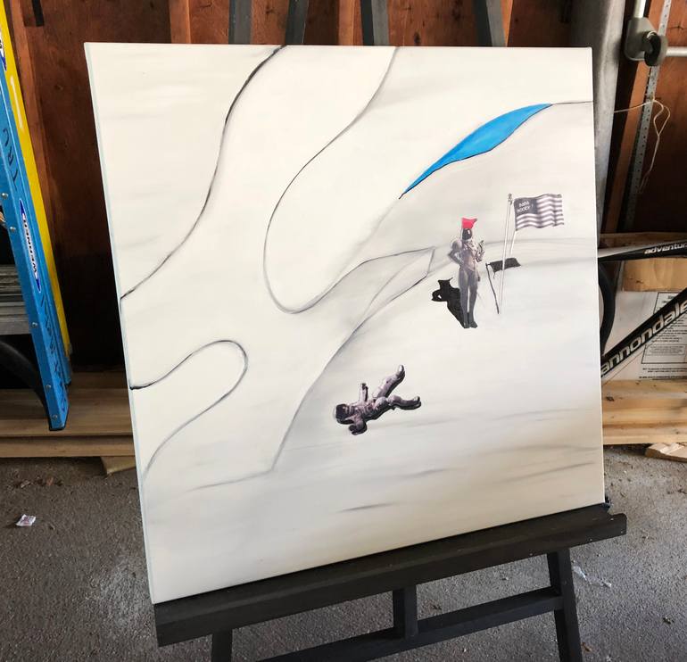 Original Abstract Expressionism Abstract Painting by Julius Babilonia